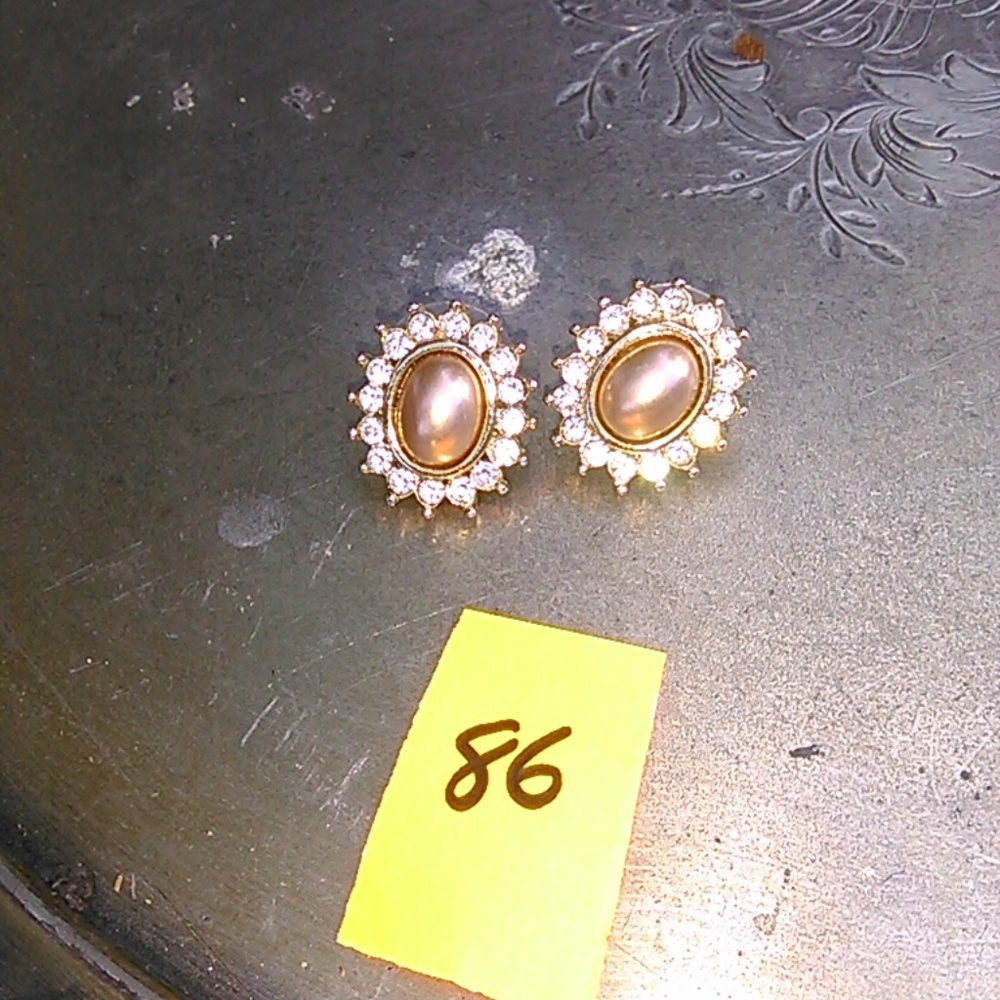 vintage tan earrings